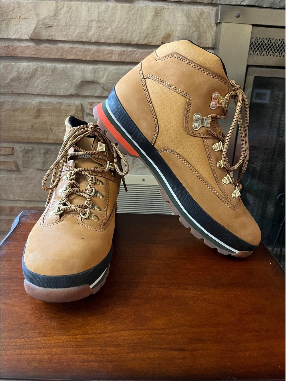 Timberland Euro Hiker Men's 10.5 Wheat Orange Leather Boots A2GD9